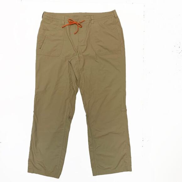 NORTH FACE Womens Convertible Roll Up Leg Khaki Hiking Outdoor Pants | 16 - Picture 1 of 6